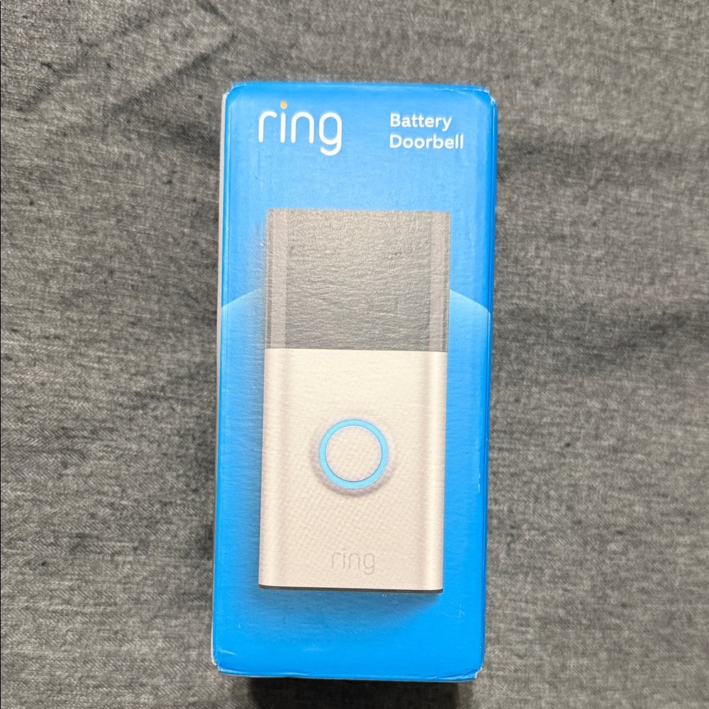 Ring Battery Doorbell in Silver with Blue Highlights